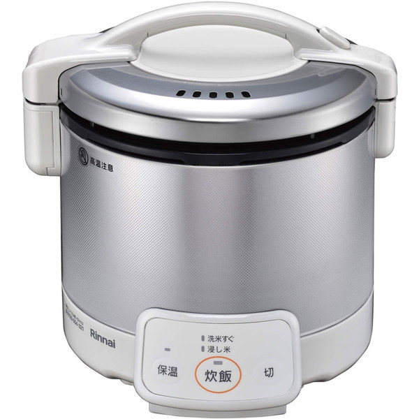 炊飯器 3合 3合炊き リンナイ Rinnai RR-030VQ(W)-13A グレイッシュホワイト 白 こがまる ガス炊飯器 都市ガス用 一人暮らし 1人暮らし エクプラ特選|XPRICE店