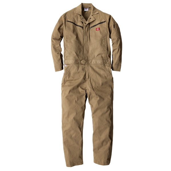 Dickies ストレッチツイルツナギD-726 タンカーキ S [ストレッチツイルツナギ]