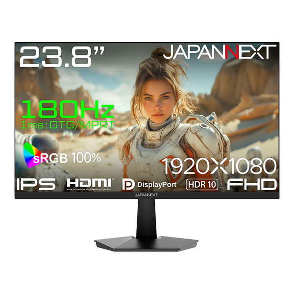 JAPANNEXT JN-IPS238G180F ブラック [23.8インチ 液晶ディスプレイ]