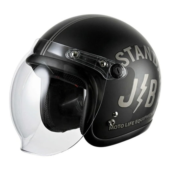 RIDEZ JB STANDARD BLACK 57-60cm未満 [デザインジェットヘルメット]