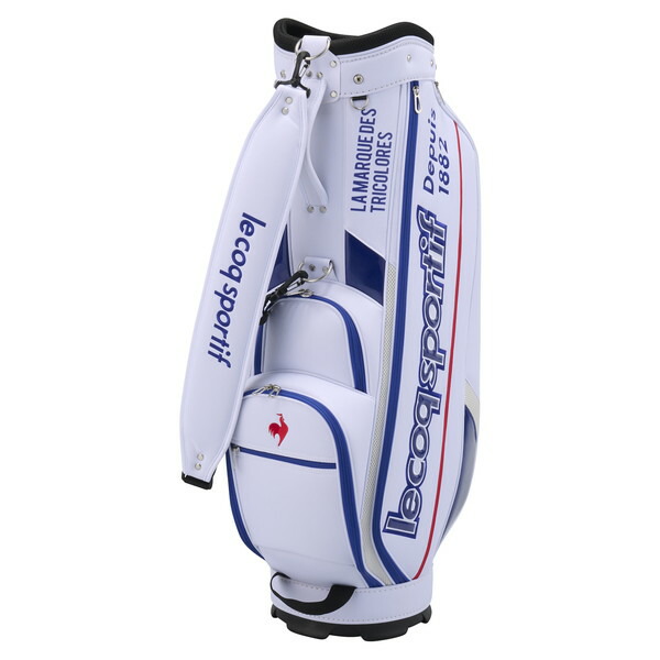 le coq sportif キャディバッグ ホワイト/ブルー le coq sportif キャディバッグ ホワイト/ブルー 駅南やまご質店
