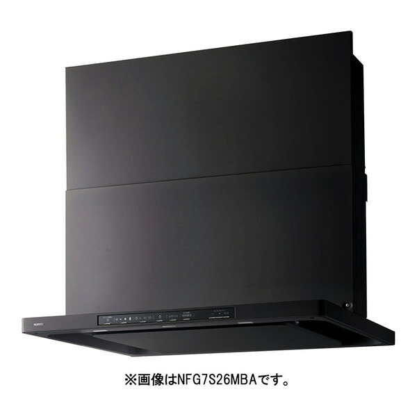 NORITZ NFG9S26MBA ブラック Curara(クララ) [レンジフード (スリム型ノンフィルター・シロッコファン・幅90cm・コンロ連動)]｜XPRICE店