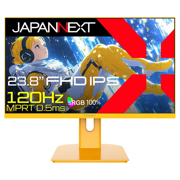 JAPANNEXT JN-IPS238G120F-YE イエロー [23.8型 ゲーミング液晶モニター]｜XPRICE店