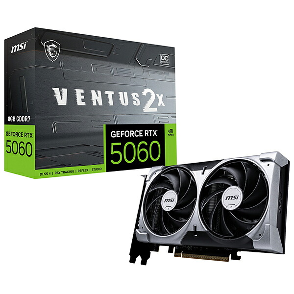 MSI GeForce RTX 5060 8G VENTUS 2X OC ブラック [グラフィックボード] 【KK9N0D18P】｜XPRICE店