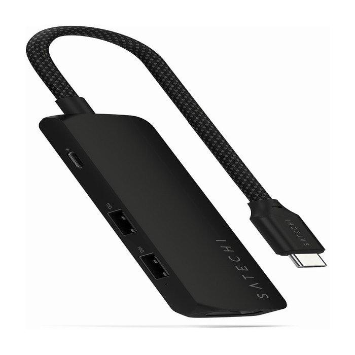 Satechi PST-P4SK ブラック [ハブ・ドッキングステーション 4-in-1 USB-C Slim Multiport Adapter 4K 【日本正規代理店品】]