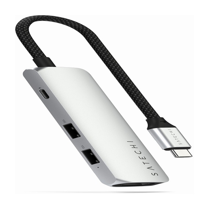 Satechi PST-P4SS シルバー [ハブ・ドッキングステーション 4-in-1 USB-C Slim Multiport Adapter 4K 【日本正規代理店品】]