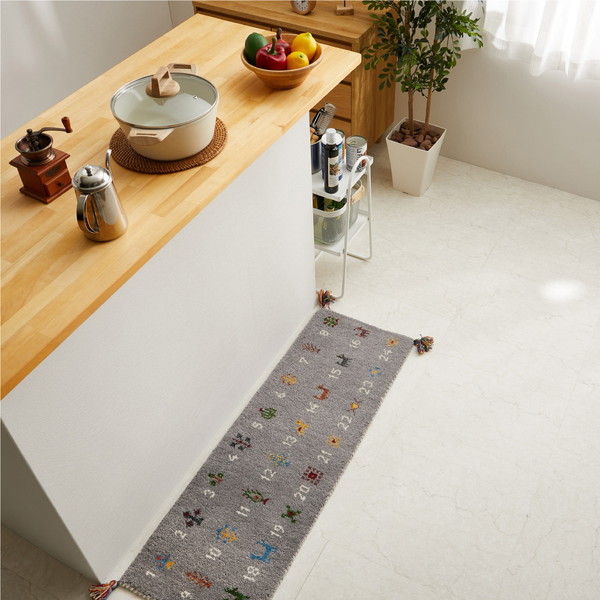 萩原 270084002 GABBEHヌメロ 60&times;90 グレー メーカー直送｜XPRICE店