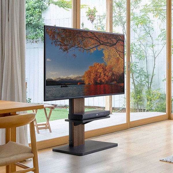 朝日木材加工 WS-J600-BK 左右首振り機能付き 壁寄せTV台 ダークブラウン&times;ブラック｜XPRICE店 22,275円