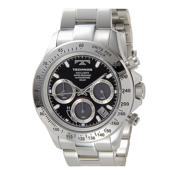 腕時計 時計 TECHNOS テクノス TE4001SB クロノ シルバー ソーラー メンズ ウォッチ 誕生日 新生活 クリスマス 父の日 プレゼント ギフト