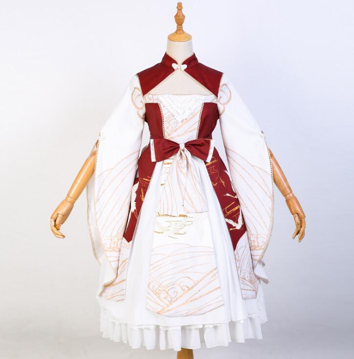ロリータ御衣 ロリータフロック 漢服しきたり ワンピース ロング身たけ ミモレ丈 中華風ワンピース チャイナボタン衣裳 フレア袖 スカロップドレス 舞い遊ぶ衣紋 コスプレ 学園式 文明祭 写す衣装 ハロウィン 装束 でかい糸 S L Effie Europe Com
