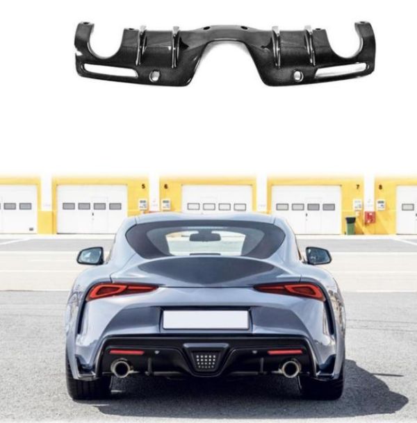 トヨタ Supra2019-2022 A90 A91トリムTOMS カーボンファイバー リアバンパーディフューザー カーアクセサリ 1p