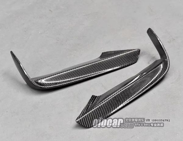 BMW 3シリーズF30 F35 M-tech MAD 仕様 カーボン フロントバンパー スプリッター 　エプロンフラップ リップスポイラー 2個左右セット