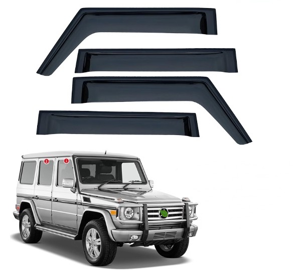 楽天市場】Gクラス W463 ゲレンデ ドアバイザーセット 4PC スモーク