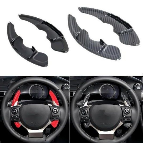 レクサス ステアリングホイール シフトパドル 延長 ABS調整 IS NX RC RCF 14-16 カーボンファイバー オートマチックシフトパドル