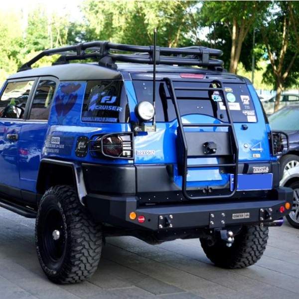 新品品質保証 トヨタ FJクルーザー 07-20年式 トランク テールゲート センターラダー アルミ合金製 ブラック カメラ付き 1個|A.s.a.p