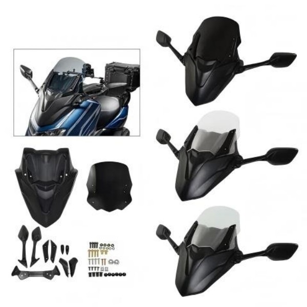 ヤマハ N-MAX 125 155 NMAX125 NMAX155 2021-23 フロントガラス フロントカバーパネル バックミラー付き