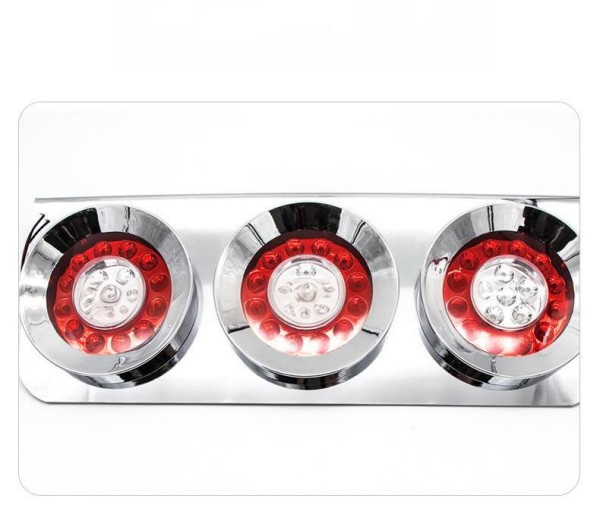 トラック用テールランプ3連 LED 日野 テール テールランプ 薄型 3連テール 丸テール フルLED レトロ デコトラ 大型車 クリアウィンカー24V｜A.s.a.p