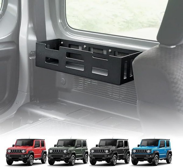 新型 スズキ ジムニー(JB64/JB74)専用 車内収納ラックシステム 3D設計 小物整理ボックス リアスペースカスタム 防水素材 工具入れ 内装