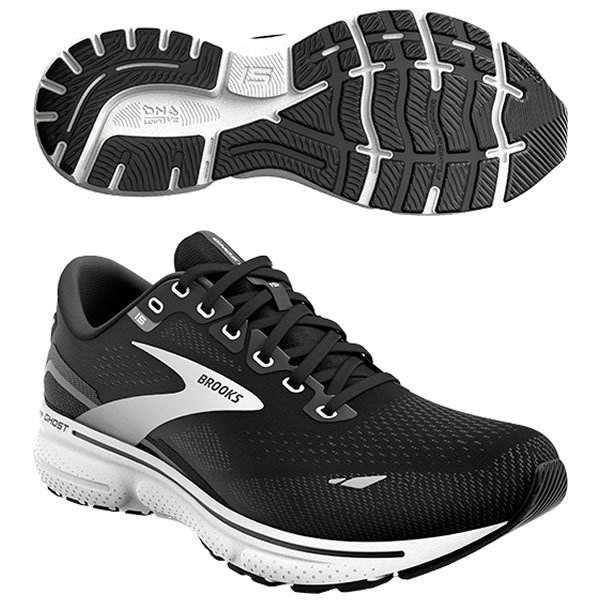 SALE BROOKS（ブルックス） BRM3933 BLK/W 駈けっくら シューズ Ghost15 生きすだま15  23SS