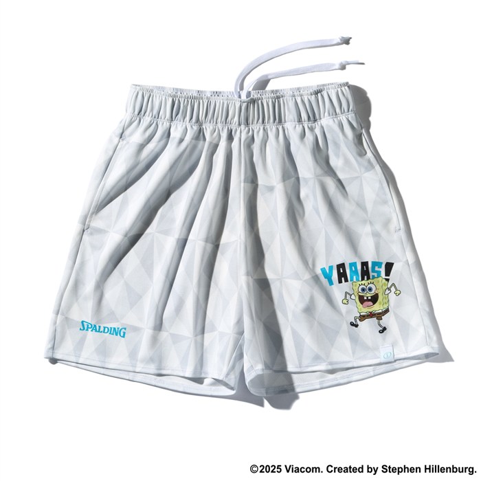 ＜限定クーポン発行中 4/10 01:59まで お買い物マラソン＞ ＜ネコポス発送 送料無料＞ SPALDING（スポルディング）　SMP25148S　2000　バスケットボール　スポンジ・ボブ フレーズ プラクティスパンツ　25FW