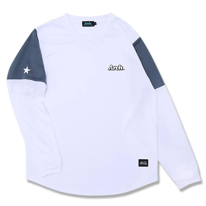 ＜ネコポス発送 送料無料＞ ARCH（アーチ）　T325129 WHTSLT　バスケットボール　Ｔシャツ　slv switching L/S tee DRY 26SS