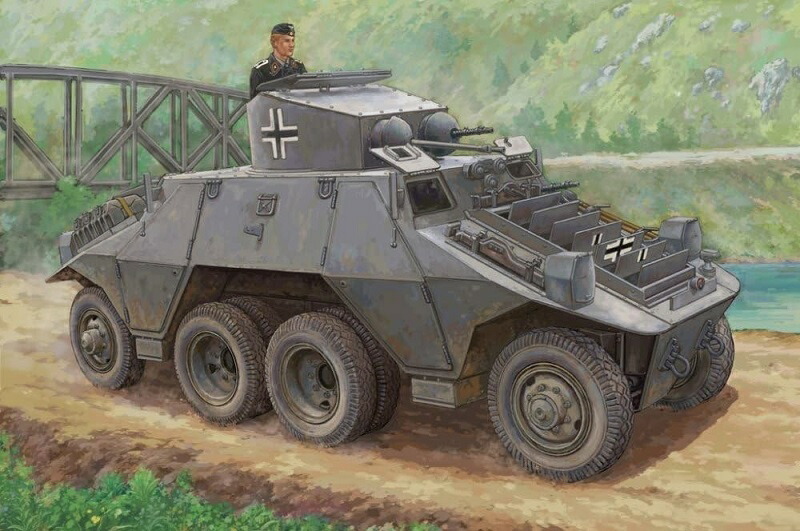 ホビーボス 1/35 ドイツ軍 ADGZ8輪重装甲車 シュタイアー プラモデル