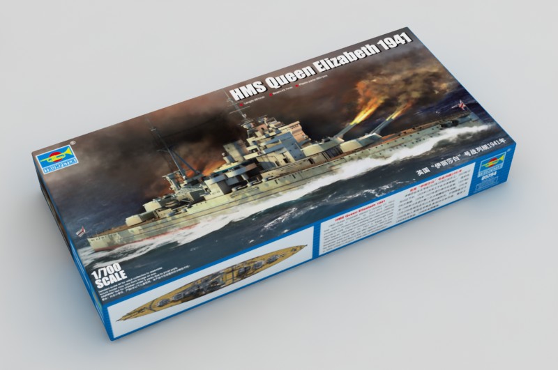 トランペッター 1/700 イギリス海軍 戦艦 クィーン・エリザベス 1941 プラモデル