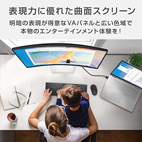 DELL 32インチ曲面フルHDモニターS3222HS PC/タブレット ディスプレイ