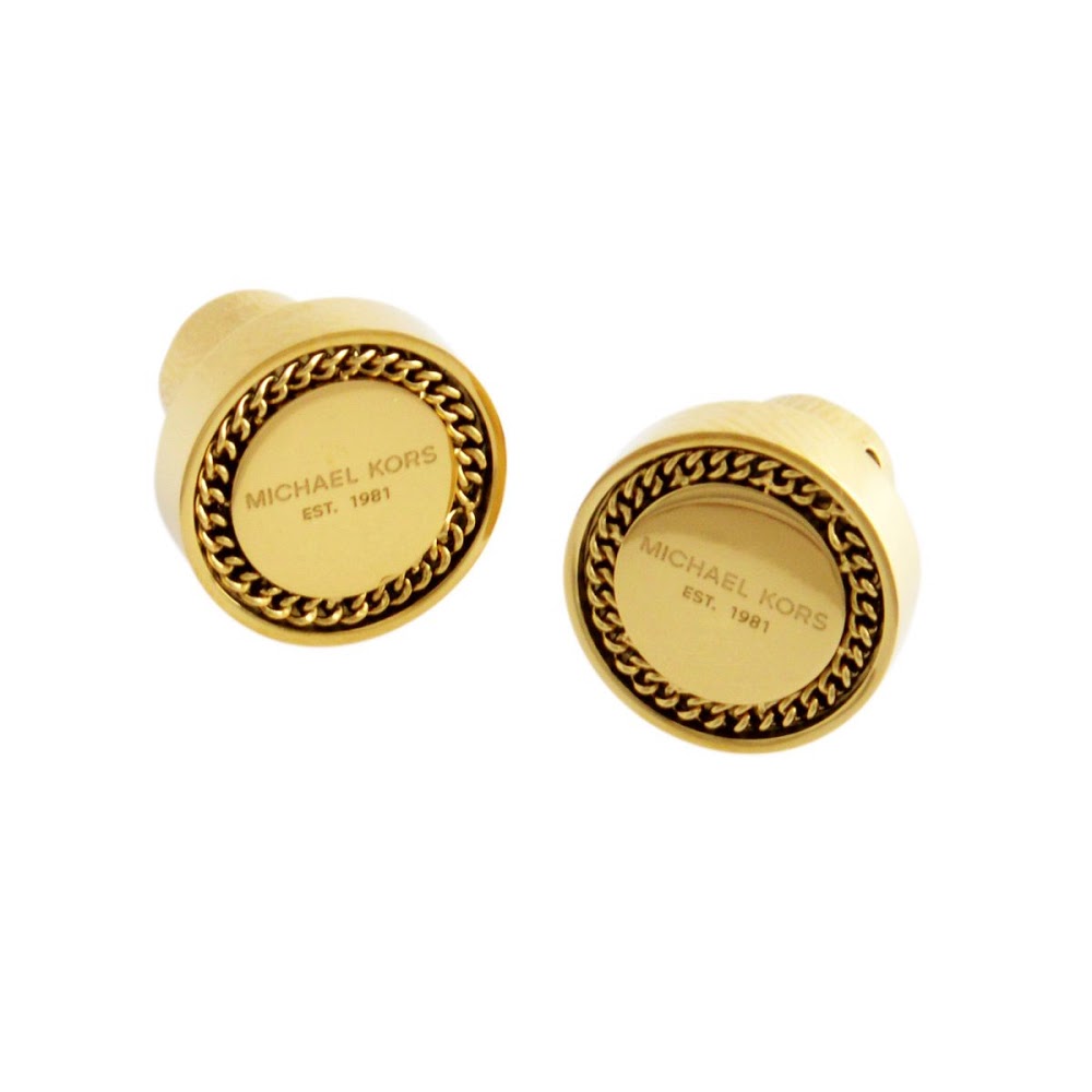 michael kors logo stud earrings