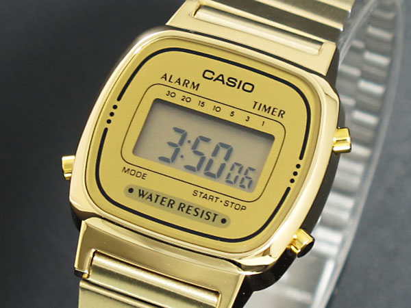 楽天市場 カシオ Casio 逆輸入 デジタル レディース 腕時計 La 670wga 9 ゴールド メタルベルト ブレスレット ａａａ ｎｅｔ ｓｈｏｐ