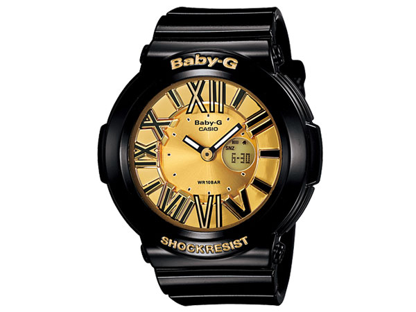 【楽天市場】カシオ CASIO ベビーG BABY-G アナデジ 腕時計 BGA160-1B ブラック×ゴールド ラバーベルト：AAA net