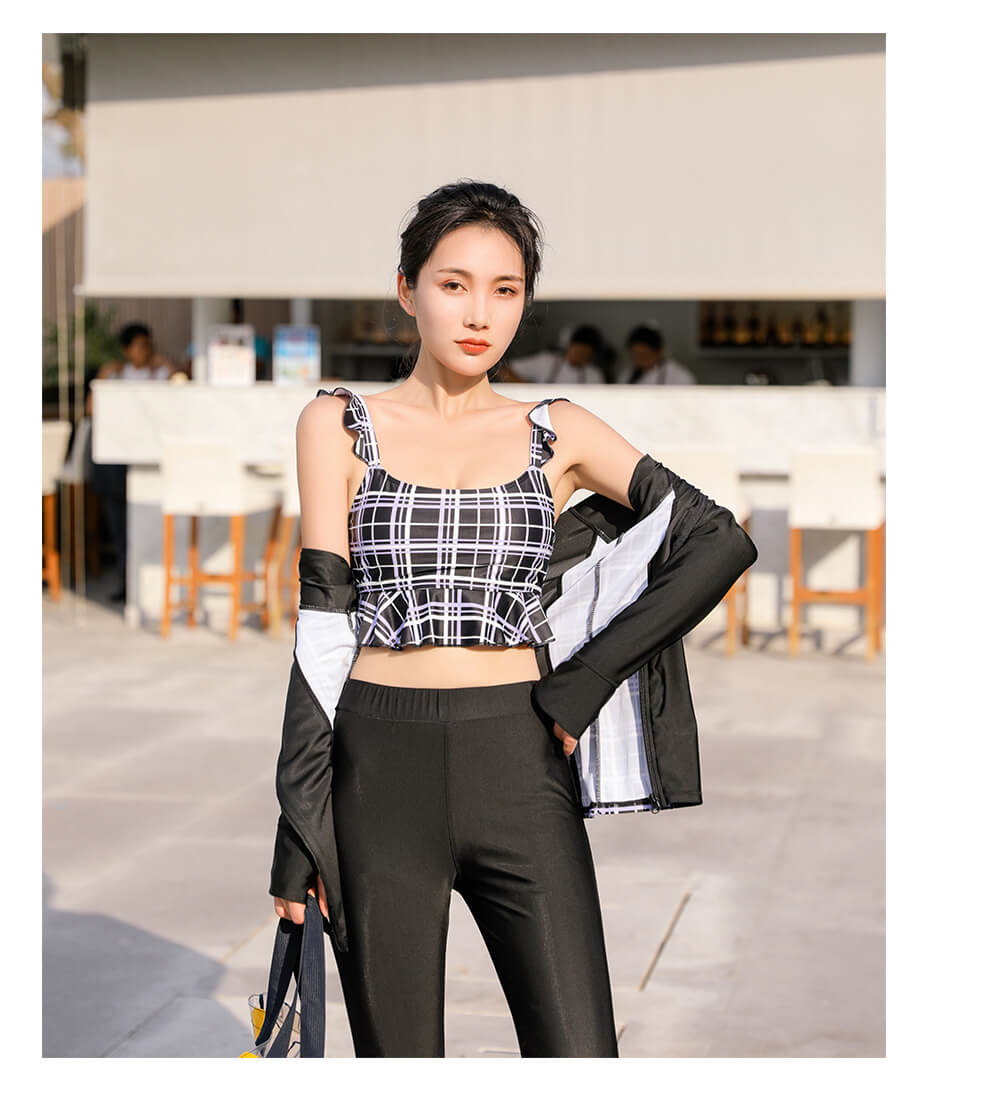 zip up gym crop top