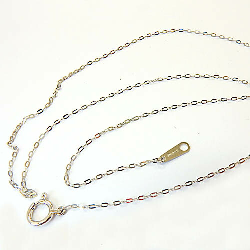 PT999　ネックレスチェーン　プラチナ999　リップクロスチェーン　(幅1mm　長さ50cm)アジャスター用マルカン無し(連続性が美しい)｜アーアゼロワン　JEWELRY