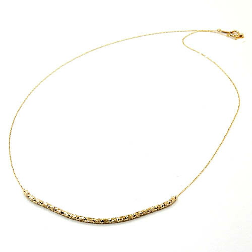 国内配送 楽天市場 18金ゴールド ヘアライン シャンデリアボールネックレス チェーン 長さ45センチ 長さ調節可能式 送料無料 アーアゼロワン Jewelry 本店は Www Kioskogaleria Com