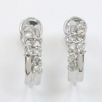 14金ホワイトゴールド(K14WG)天然ダイヤ0.125ctx2イヤリングtypeAA|アーアゼロワン JEWELRY