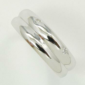 ダイヤモンドリング　K10WG VSクラスダイヤ0.02ct ピンキーリング