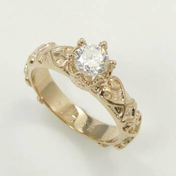 18金 0.5カラット ダイヤモンド(SI1クラリティ Hカラー)K18PG/K18 ダイヤ0.5ct リング18金ピンクゴールド/18金ゴールド2種類の地金からお選びいただけます。|アーアゼロワン JEWELRY