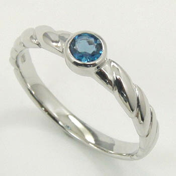 プラチナ(Pt900) インディゴブルートパーズ リング 送料無料|アーアゼロワン JEWELRY