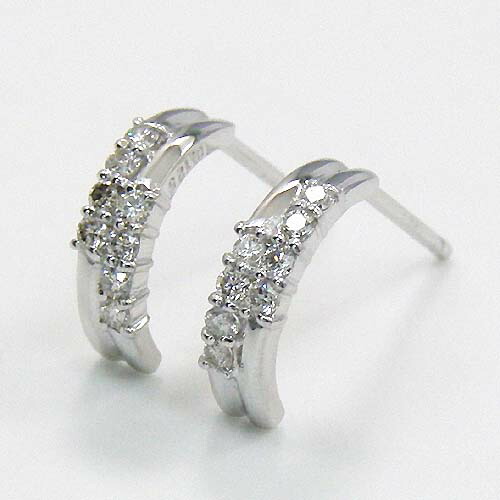 K14WG天然ダイヤ0.13ctx2ピアスtypeAA（シリコンキャッチ付）｜アーアゼロワン　JEWELRY