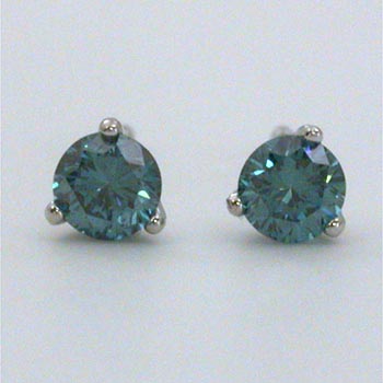 PT900ブルーダイヤ0.1ctx2三本爪ピアス（シリコンキャッチ付）｜アーアゼロワン　JEWELRY 38,610円
