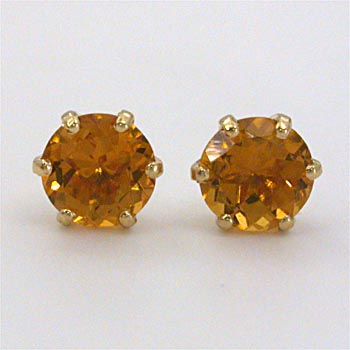18金ピアス K18ゴールド シトリン 六本爪 ピアス(通常芯・シリコンキャッチ付)|アーアゼロワン JEWELRY
