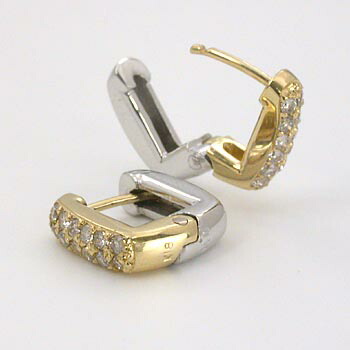 最短翌日 クーポンで大割引 ダイヤピアス　K18/K18WG　ダイヤ　0.15ctx2　中折れ式　ピアス　typeAAA｜アーアゼロワン　JEWELRY