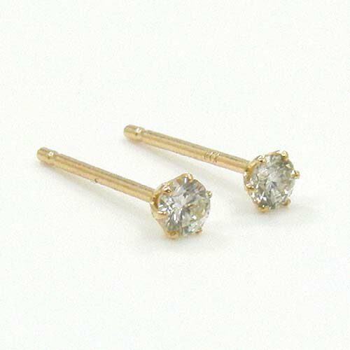 K18PG天然ダイヤtypeAAA　0.07ctx2ピアス(シリコンキャッチ付）｜アーアゼロワン　JEWELRY