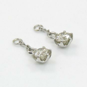 プラチナ(PT900)ライトブラウン ダイヤモンド トータル0.3カラット(0.15ct×2) ピアスチャーム(ピアス芯用) 27,170円