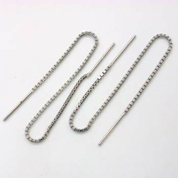 最短翌日 クーポンで大割引 18金ホワイトゴールド アメリカンピアス(幅0.8mm 長さ14cm)|アーアゼロワン JEWELRY