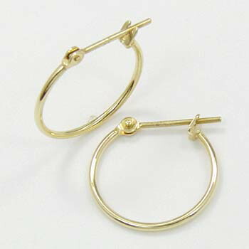 最短翌日 クーポンで大割引 K18　地金　パイプ　ピアス（外径15mm・太さ1mm）｜アーアゼロワン　JEWELRY
