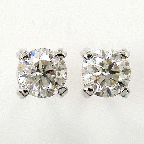 プラチナトータル1ct　PT900 ダイヤモンド 0.5ctｘ2 四本爪ピアス　AA（太さ0.9mmｘ長さ10mm芯・シリコンキャッチ付）｜アーアゼロワン　JEWELRY 118,250円