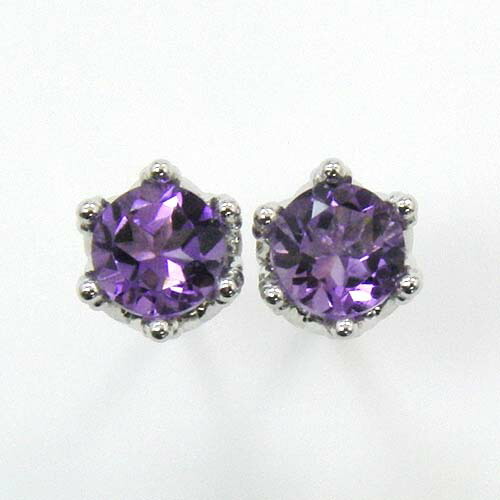 55 以上節約 楽天市場 アメジスト 5mm 6本爪ピアス 太さ0 9mmｘ長さ10mm芯 シリコンキャッチ 付 18金ホワイトゴールド又は18金ゴールド2種類からお選びいただけます 送料無料 即納品 4日前後発送可能 アーアゼロワン Jewelry 50 Off Www Kioskogaleria Com