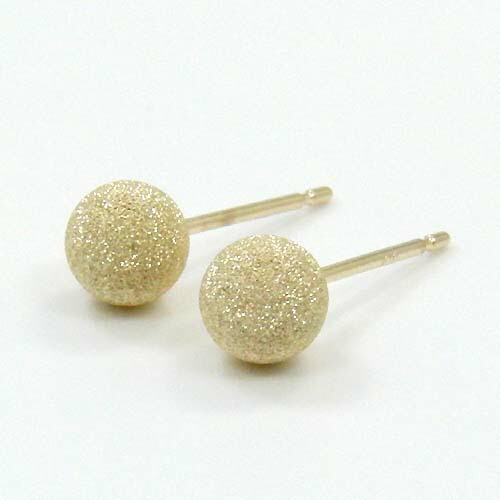 最短翌日 クーポンで大割引 10金(K10)フラッシュボール 約5mm ピアス (通常芯・シリコンキャッチ付）即納(4日前後発送)