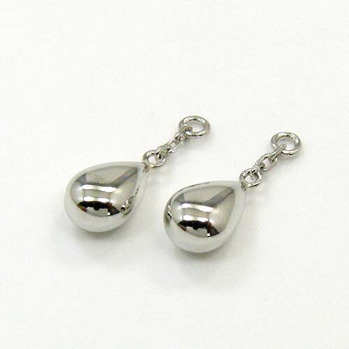Pt900　ピアスチャーム　ペアシェイプ ツユ ピアス芯用チャーム (丸カン内径1.5ｍｍ) ゆうパケット発送は送料無料です